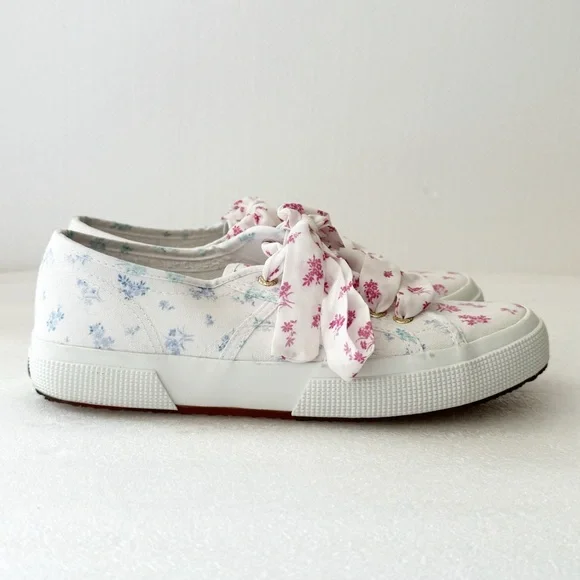 SUPERGA Floral Canvas Low Top Sneakers - Picture 8 of 12